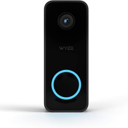 WYZE Video Doorbell v2, Wired, 2K Video, Two-Way Audio, Color Night Vision, Works with Existing Chime and IP65 Weather Resistant, Compatible with Alexa & Google Assistant, Black